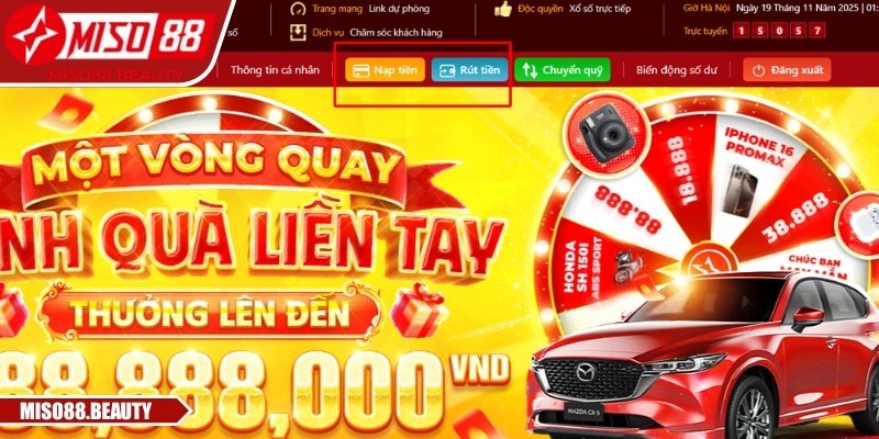 Điều kiện cần trước khi thực hiện giao dịch nạp rút tiền Miso88
