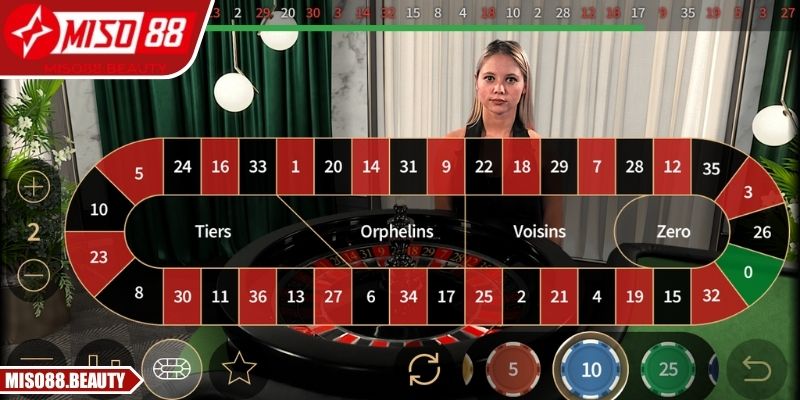 Roulette Miso88 tái hiện không gian casino chuẩn châu Âu
